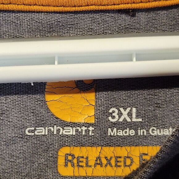 CARHARTT Relaxed Fit Crewneck Grey Pullover T-Shirt Men’s Sz 3XL Casual Workwear - Picture 8 of 10
